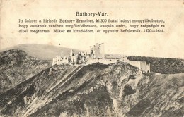 T2/T3 Csejte, Cachtice; Hrad Báthorovcov / Báthory Erzsébet Vár. Kiadja Lampl Gyula / Castle Ruins (EK) - Zonder Classificatie