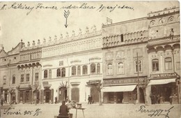 T3 1905 Eperjes, Presov; II. Rákóczi Ferenc Udvarháza, Böhm Bertalan áruháza, Werther J., Goldwender Henrik, Palecsko V. - Ohne Zuordnung