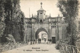 T2/T3 Komárom, Komárno; Új Várkapu, Katonák, Kerékpáros Katona. L. H. Pannonia 1915. / The New Castle Gate, Soldiers, Bi - Zonder Classificatie