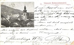 T3/T4 1899 Selmecbánya, Schemnitz, Banska Stiavnica; Óvár / Castle, Church (EB) - Zonder Classificatie