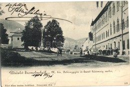 T2/T3 1906 Szomolnok, Schmölnitz, Smolnik; M. Kir. Dohánygyár és Szentháromság Szobor. Fried Miksa Kiadása / Tobacco Fac - Zonder Classificatie