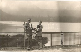 ** Tátra, Tatry; Csorba-tó, Hegedűs Photo - 2 Db Régi Fotó Képeslap / Lake, Photo - 2 Postcards - Zonder Classificatie