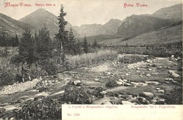 ** T2 Tátra, Tatry; A Poprád Folyó A Menguszfalvi Völgyben, Bástya Csúcs, Horgász. Kiadja Franz Pietschmann 1905. No. 17 - Zonder Classificatie