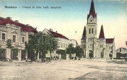 ** T2 Munkács, Mukacheve, Mukacevo; Fő Utca, Római Katolikus Templom / Main Street, Roman Catholic Church - Unclassified