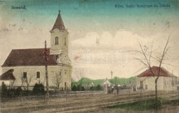 T2 Szanád, Sanad; Katolikus Templom, Iskola; Ifj. Rottenbücher Ferencz Kiadása / Catholic Church And School - Unclassified