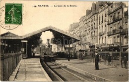 T3 Nantes, La Gare De La Bourse / Railway Station, Stock Exchange, Shops, Locomotive (EB) - Unclassified