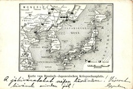 T2/T3 1904 Russo-Japanese War, Karte V. Russich-Japanesischen Kriegsschauplatz / Map Of The Russo-Japanese War (EK) - Ohne Zuordnung