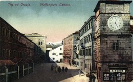 ** T2/T3 Kotor, Cattaro; Waffenplatz / Weapons Square, Clock Tower (EK) - Non Classés