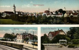 * T2 Waiblingen, Bahnhof, Gasthof Zum Bahnhof / Railway Station, Guest House, Wagons - Ohne Zuordnung