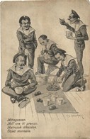 T3 Matrózok étkezése / Objed Mornara / Nell'ora Di Pranzo / K.u.K. Kriegsmarine Mariner Humour Art Postcard. C. Fano 191 - Non Classés