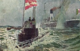 ** T2 Der Unterseebootkrieg In Der Adria (Versenkung Eines Italienisches Dampfers) / Submarine-war In The Adriatic Sea.  - Ohne Zuordnung