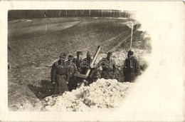 * T2/T3 Osztrák-magyar Katonák 12 Cm-es Aknavetővel / WWI Austro-Hungarian K.u.K. Military Soldiers With A 12 Cm Mine La - Unclassified