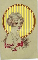 ** T2 Italian Art Postcard, Lady With Pearl Necklace S: Ambrosio - Non Classificati