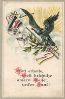 T2 German Patriotic Postcard, Quote, Emb. Litho - Zonder Classificatie