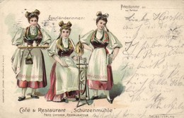 T2/T3 Café Schützenmühle, Folklore Litho - Ohne Zuordnung