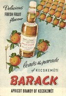 ** T2 Kecskeméti Barackpálinka Reklámlapja / Apricot Brandy Of Kecskemét. Advertisement Card - Zonder Classificatie