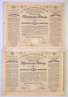 Budapest 1906. 'Magyar Jelzálog-Hitelbank Nyeremény-Kötvény' 'A' Illetve 'B' Jelű Részkötvény 100K-ról (2x), Magyar, Fra - Ohne Zuordnung