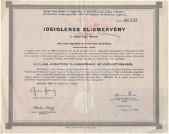 Budapest 1946. '4 1/2%-kal Kamatozó Államadóssági Kölcsönkötvény' Ideiglenes Elismervénye 100Ł Sterlingről, Szárazbélyeg - Unclassified