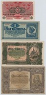1916-1920. 7db-os Vegyes Magyar Korona Bankjegy Tétel, Közte 1920. 2K 'ab' Sorozatjellel, Csillagos Sorszámmal T:I--III- - Zonder Classificatie