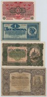 1916-1920. 7db-os Vegyes Magyar Korona Bankjegy Tétel, Közte 1920. 2K 'ab' Sorozatjellel, Csillagos Sorszámmal T:I--III- - Non Classificati