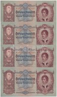 1932. 50P (4x) Sorszámkövetők T:I - Zonder Classificatie