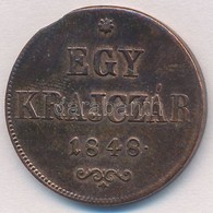 1848. 1kr Cu T:2 Lapkavég 
Adamo B1 - Non Classés