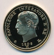 Olaszország 1808M 20L 'I. Napóleon' Aranyozott Cu-Ni Replika 'COPY' Jelzéssel, Tanúsítvánnyal T:PP 
Italy 1808M 20 Lira  - Ohne Zuordnung