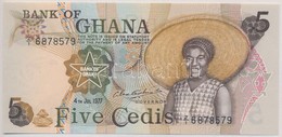 Ghána 1977. 5C T:I
Ghana 1977. 5 Cedis C:UNC
Krause 15.b - Zonder Classificatie