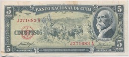 Kuba 1958. 5P T:III 
Cuba 1958. 5 Pesos C:F
Krause 91 - Zonder Classificatie