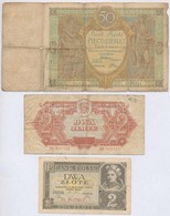 Lengyelország 1929. 50Zl + 1936. 2Zl + 1944. 2Zl T:III- Ly.
Poland 1929. 50 Zlotych + 1936. 2 Zlote + 1944. 2 Zlote C:VG - Zonder Classificatie