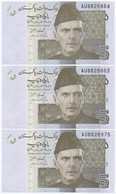 Pakisztán 2008. 5R (5x) Közte 2db Sorszámkövet és 2db Közeli Sorszám T:I,I-
Pakistan 2008. 5 Rupees (5x) Including 2pcs  - Zonder Classificatie