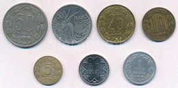 Közép-afrikai Államok 1962-1979. 1Fr-500Fr (7xklf) T:2
Central African States 1962-1979. 1 Franc - 500 Francs (7xdiff) C - Zonder Classificatie