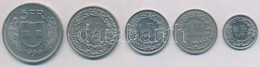 Svájc 1968-1981. 1/2Fr + 1Fr (2xklf) + 2Fr + 5Fr T:2
Switzerland 1968-1981. 1/2 Franc + 1 Franc (2xdiff) + 2 Francs + 5  - Zonder Classificatie