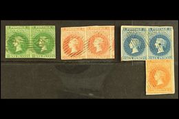 SOUTH AUSTRALIA 1855 1d, 2d And 6d Values, Each As A Horizontal PAIR (SG 1/3) All Fine Lightly Used With Fresh Attractiv - Sonstige & Ohne Zuordnung