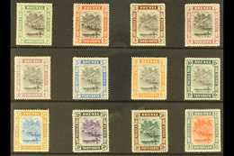 1907-10 MCA Wmk Definitive Set With 4c Listed Shade, SG 23/33, Fine Mint (12 Stamps) For More Images, Please Visit Http: - Brunei (...-1984)