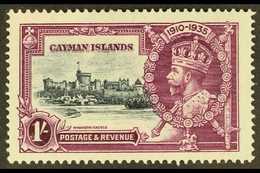 1935 1s Slate & Purple Jubilee With DASH BY TURRET Variety, SG 111i, Very Fine Mint, Very Fresh & Scarce. For More Image - Cayman (Isole)