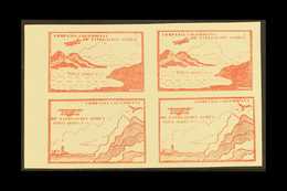 PRIVATE AIR COMPANY 1920 10c Brown Red, SG 13a/14a, Block Of 4, Types 3 & 4 Se-tenant Vertical Pairs, Unused & Without G - Kolumbien