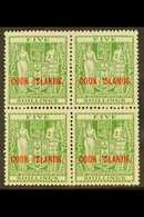 1943-54 5s Green Arms, Upright Watermark, SG 132, Fine Mint Block Of Four, The Upper Pair Never Hinged. For More Images, - Cookinseln