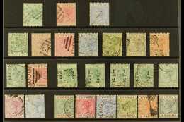 1881-1896 QV USED COLLECTION Presented On A Stock Card. Includes 1881 CC Wmk ½pi, 1pi & 2pi, 1882-86 Die I CA Wmk Set Wi - Sonstige & Ohne Zuordnung