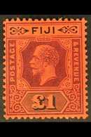 1923 £1 Purple & Black/red, Die II, SG 137a, Very Fine Mint For More Images, Please Visit Http://www.sandafayre.com/item - Fidschi-Inseln (...-1970)