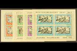 BELGIUM / FLEMISH LEGION 1942 "Ghent Edition" Unissued Miniature Sheets Set, Hinged On Margins, Stamps Never Hinged Mint - Altri & Non Classificati
