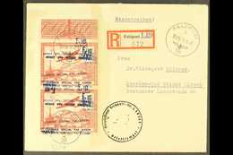 FRENCH LEGION 1943 (7 Jun) Registered Env To Germany Bearing A Vertical Pair Of The 1941 F+10 Fr Carmine And Blue French - Sonstige & Ohne Zuordnung