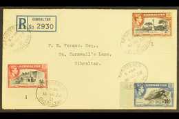 1938 2s, 5s & 10s High Values On FIRST DAY COVER, SG 128, 129, 130, Affixed At Corners Of Plain Envelope, Each Tied By O - Gibilterra