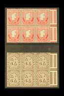 1940-68 MINT BOOKLET PANES 1d Carmine & 2½d Red Brown "INVERTED WATERMARK" Booklet Panes With Binding Margins (SG 112aw  - Altri & Non Classificati