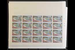 1986 IMPERF PROGRESSIVE COLOUR PROOFS - HALF SHEETS Of 20. An Attractive, Never Hinged Mint Collection Of IMPERF PROOFS  - Montserrat