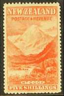1898 5s Vermillion "Mt Cook", No Wmk P12 To 16, SG 259, Fine Mint With A Few Shortish Perfs At Base For More Images, Ple - Sonstige & Ohne Zuordnung