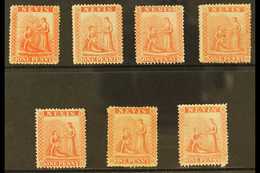 1871-78 1d Lithographed, SG 15/17, Plated Examples From Positions 1, 2, 6, 7, 9, 10 And 11 (blind Perf. At Base), Three  - St.Christopher-Nevis & Anguilla (...-1980)