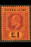 1907-12 £1 Purple & Black/red, SG 111, Very Fine Mint For More Images, Please Visit Http://www.sandafayre.com/itemdetail - Sierra Leone (...-1960)