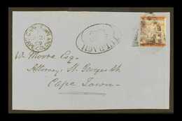 CAPE 1868 4d On 6d Deep Lilac Surcharge (SG 27) Used On Cover Front Tied By Triangular Postmark, Plus Oval Dated "Tulbag - Non Classificati