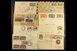 1866-1962 Covers Group, Inc 1866 Entire Letter To France (later Two Stamps Attached), Airmail & Registered Items Inc 6d  - Trindad & Tobago (...-1961)
